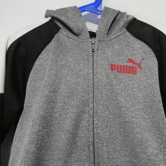 PUMA | size 8 - kids | Long Sleeve Zip-Up Hooded Sweatshirt With Pockets - Picture 5 of 16